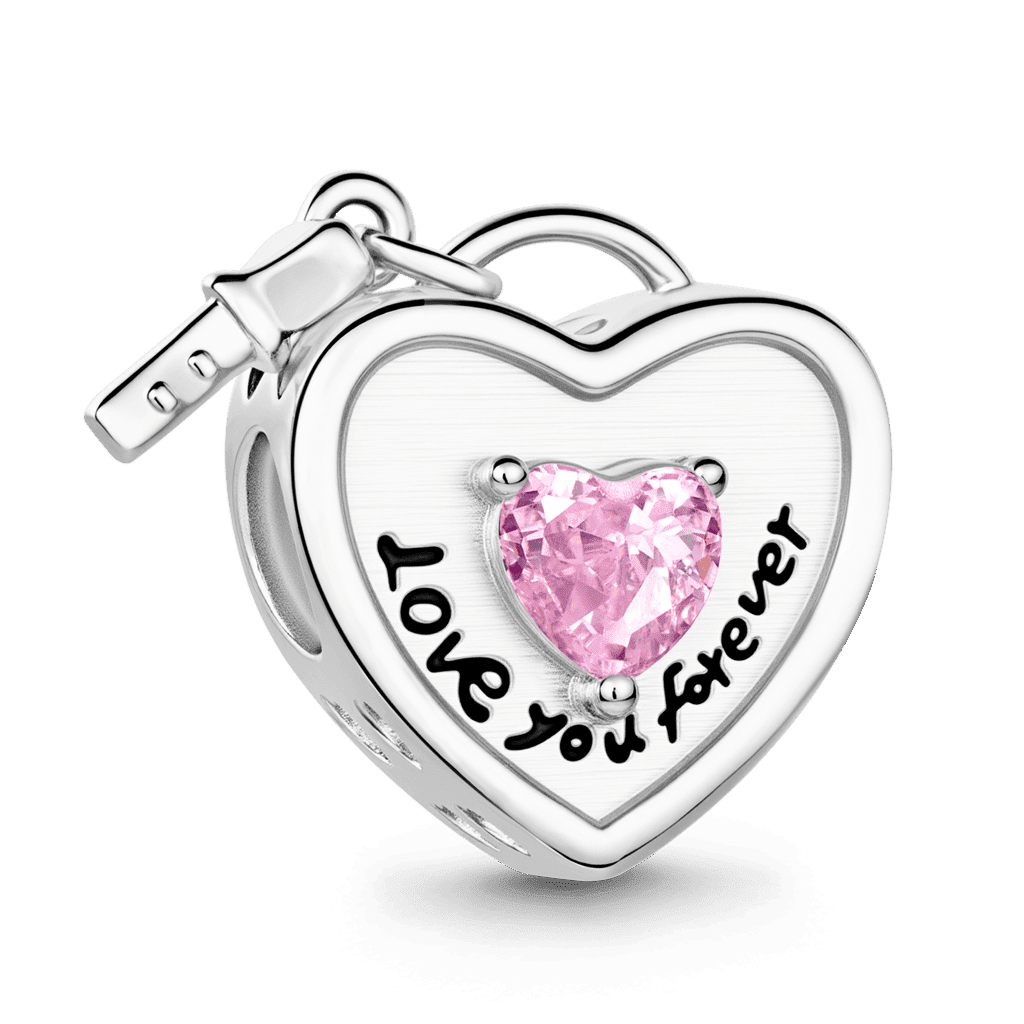 Gnoce Love Mom Forever Heart Lock Stopper Charm_5