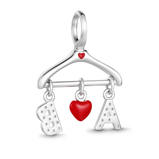 Gnoce Clothes Rack Customized Initial Charm Platinum-plated Silver Blend_6
