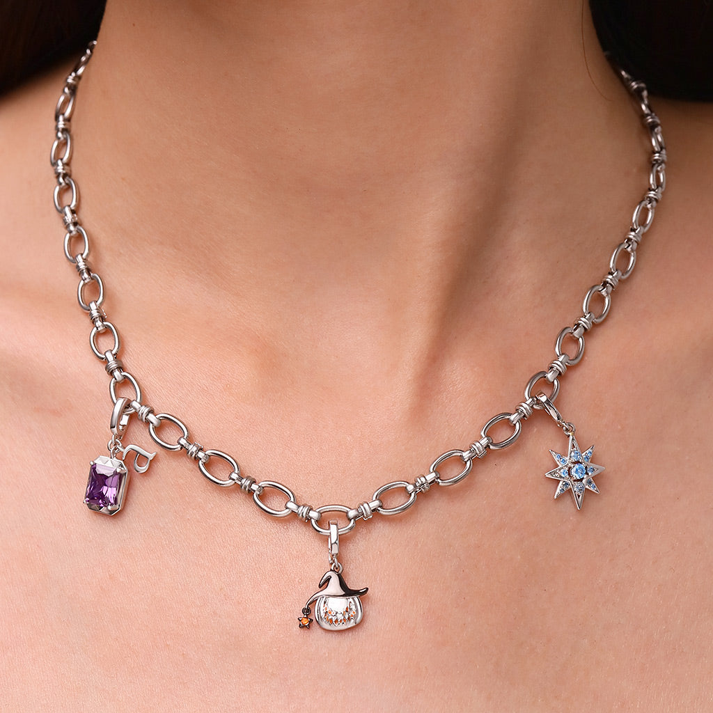 Gnoce Birthstone CZ North Star Clasp Clusters Charm_5