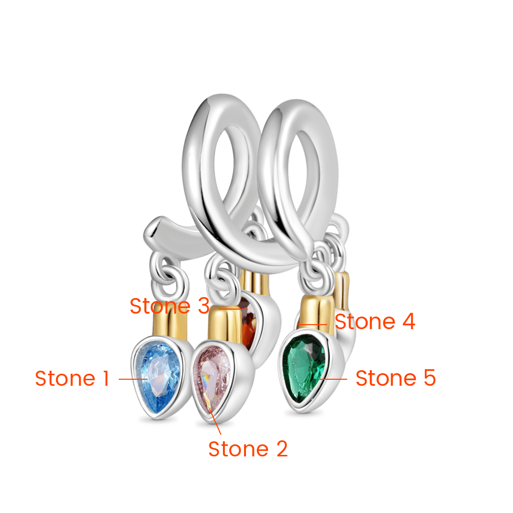 Gnoce Christmas Candle Pear Birthstone Lights Charm_2