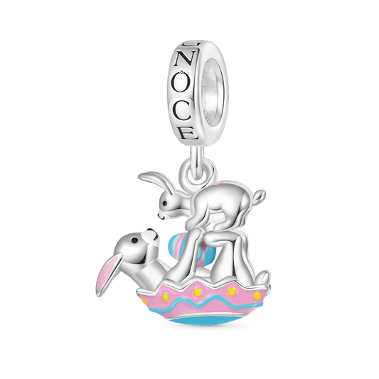 Gnoce Happy Easter Eggs Kissing Bunny Charm_1