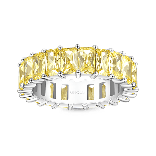 Gnoce Citrine Baguette Cut Eternity Band Ring_1