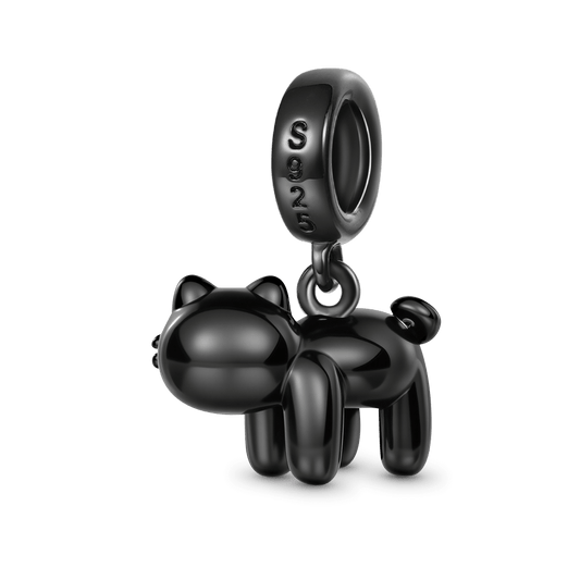 Gnoce Black Cat's Butt Pendant Dangle Charm_5