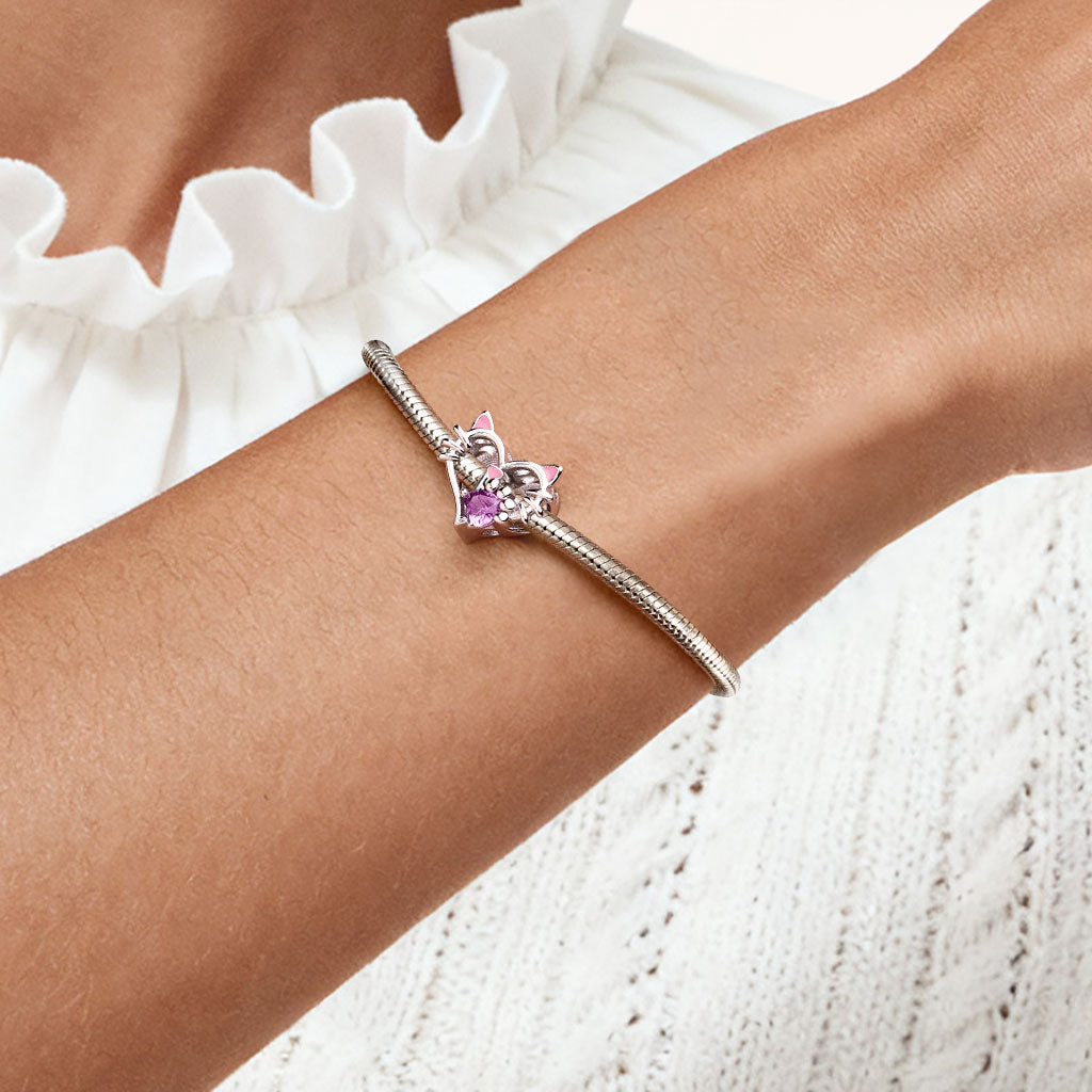 Gnoce Engravable Pet Cat Birthstone Charm_2
