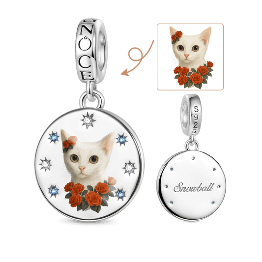 Gnoce Pet Printed Photo Engraving Pendant Dangle Charm_1