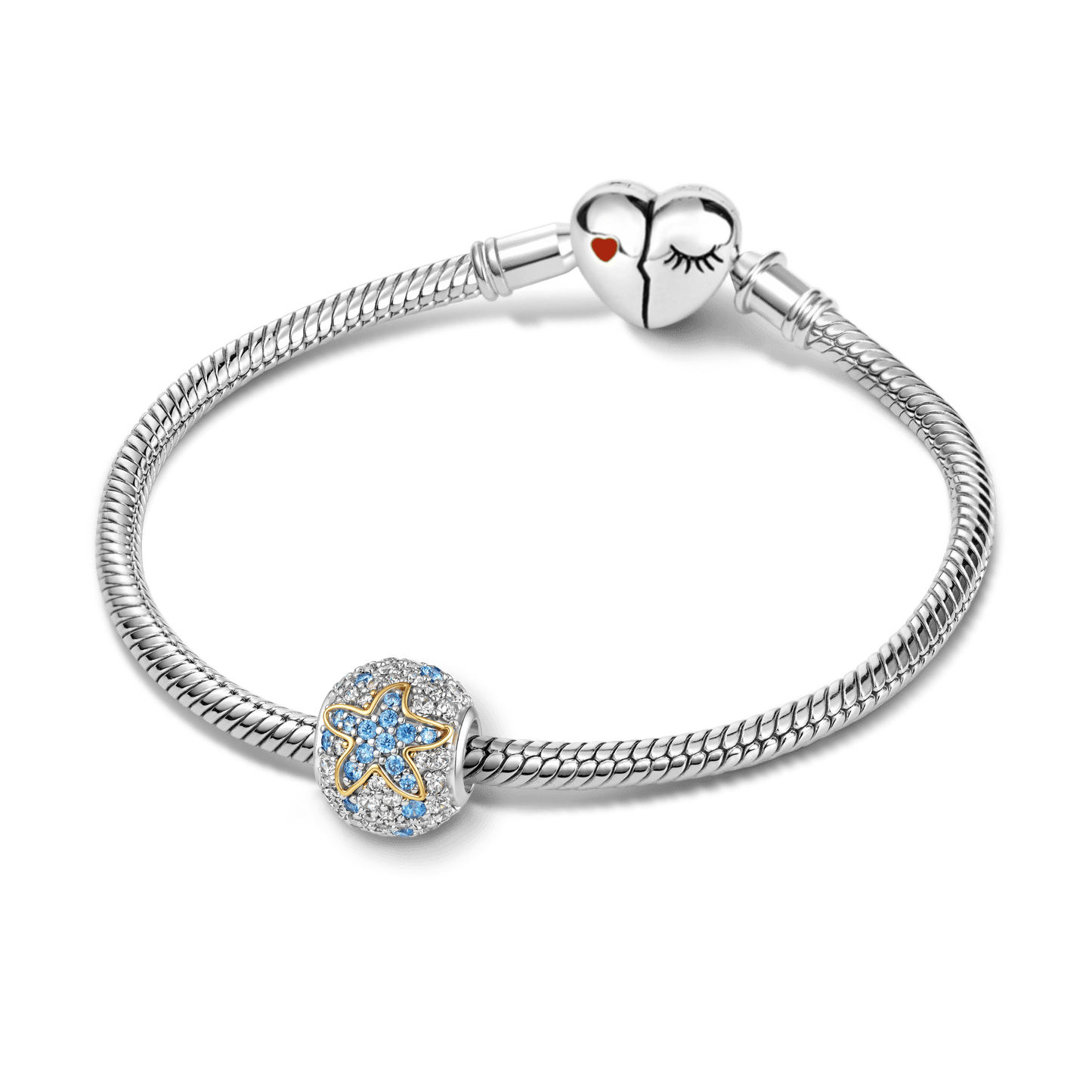 Gnoce Starfish Charm Platinum-plated Silver Blend_3
