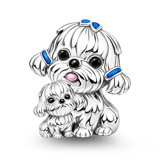 Gnoce Maltese Dog Embraces Baby Charm_1