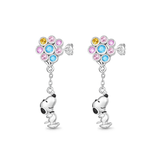 Gnoce Peanuts Snoopy Colorful Balloons Drop Earrings_1