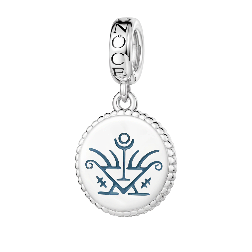 Gnoce Witch Runes Engravable Charm Platinum-plated Silver Blend_2