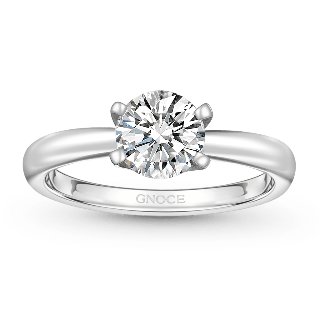 Gnoce 1CT Round Brilliant 925S & VVS Moissanite Engagement Ring_1
