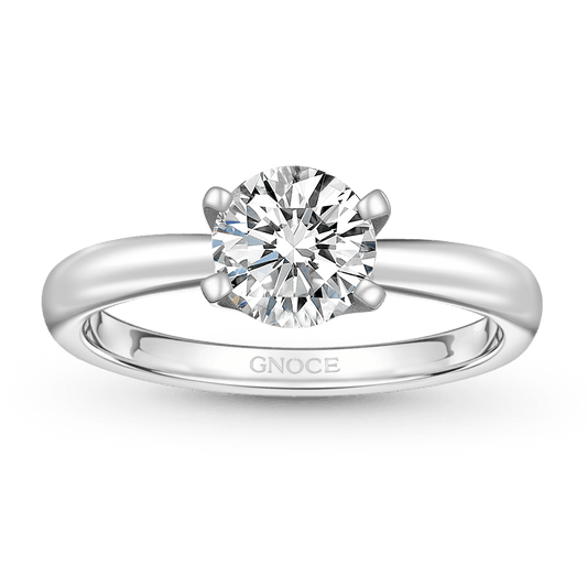 Gnoce 1CT Round Brilliant 925S & VVS Moissanite Engagement Ring_1