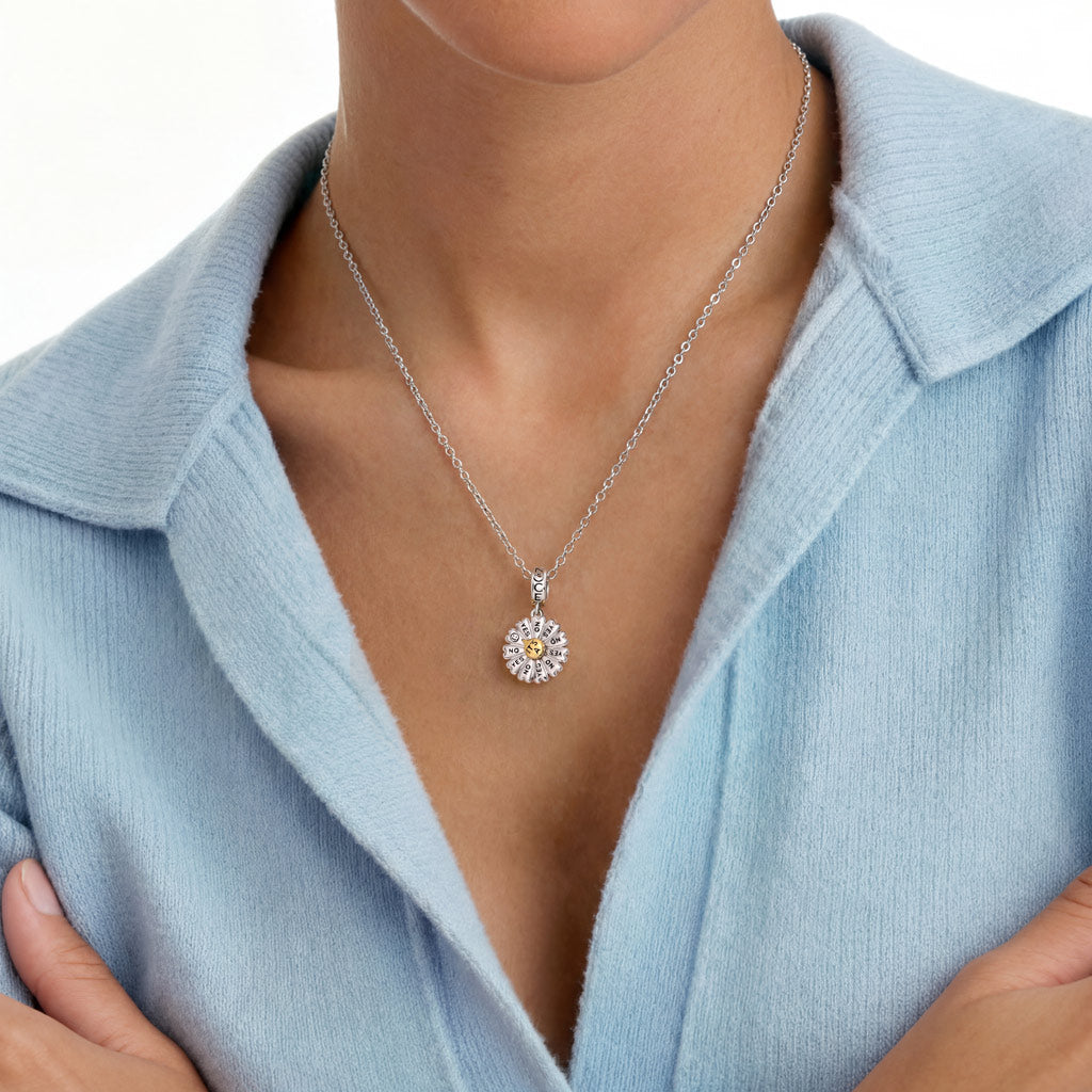 Gnoce Daisy Decision Charm Platinum-plated Silver Blend_3