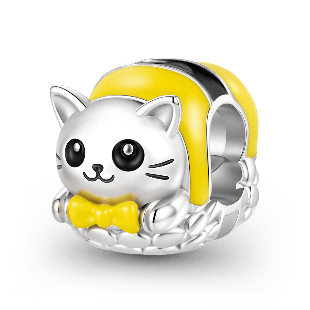 Gnoce Sushi Cat Bead Platinum-plated Silver Blend_1