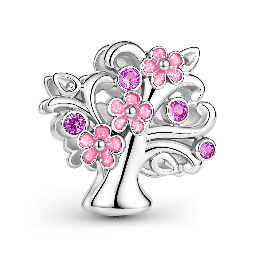 Gnoce Glow-in-the-dark Cherry Blossom Tree Bead Platinum-plated Silver Blend_6