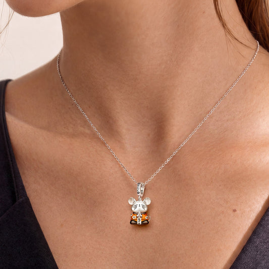 Gnoce Wisdom Rat Guardian Clasp Dangle Charm Platinum-plated Silver Blend_3
