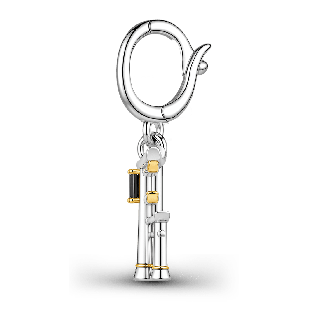 Gnoce Japanese Torii Gate Clasp Dangle Charm Platinum‑plated Silver Blend_5